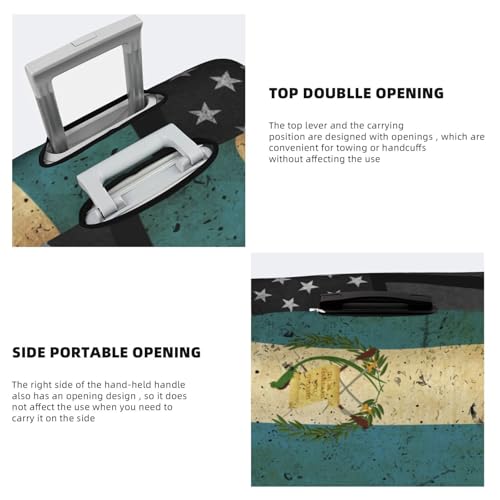 Travel Luggage Cover Vintage Guatemala Guatemalans And America Flag Fashion Washable Baggage Suitcase Protector Fit For Luggage Medium4