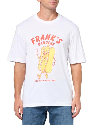 T-Shirt Nugotacos HUGO homme en coton noir à col rond graphique confortable