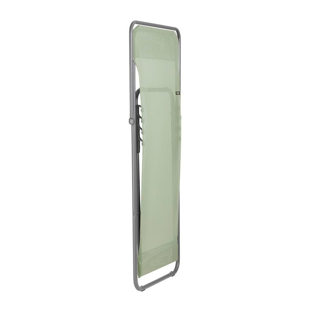Lafuma MOBILIER - Transat Jardin Pliable - Chilienne Multi-Positions : Largeur 52 Cm - Transatube 2 - Batyline® Iso - Vert Moss - Fabriqué en France - LFM2764_8557 - Garantie 5 Ans - L.83xl.56xH.91cm