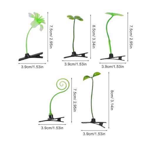 Barrettes plantes vertes légères pour fixer les mèches rebelles avec style