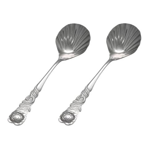 GRÄWE Zuckerlöffel 2er Set Rosendekor Cover