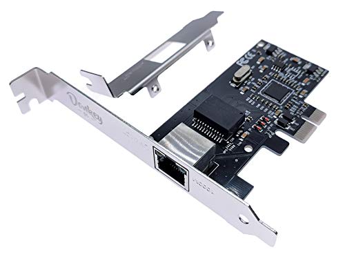 Donkey pc - Tarjeta de Red PCIE 1GB GIGABIT de hasta 1000Mbps con Chipset Realtek RTL8111C. Tarjeta PCI Gigabit Ethernet RJ45 (10/100/1000 Mbps). Incluye Bracket de bajo Perfil.