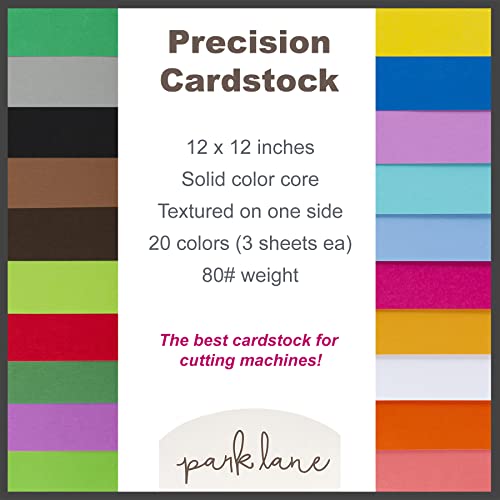 Cardstock Pacote sortido de 30 x 30 cm, 60 folhas | Papel de scrapbook texturizado premium de 36 kg,
