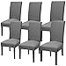 YISUN Universal Stretch Stuhlhussen 4er 6er Set Stuhlbezug für Stuhl Dunkelgrau