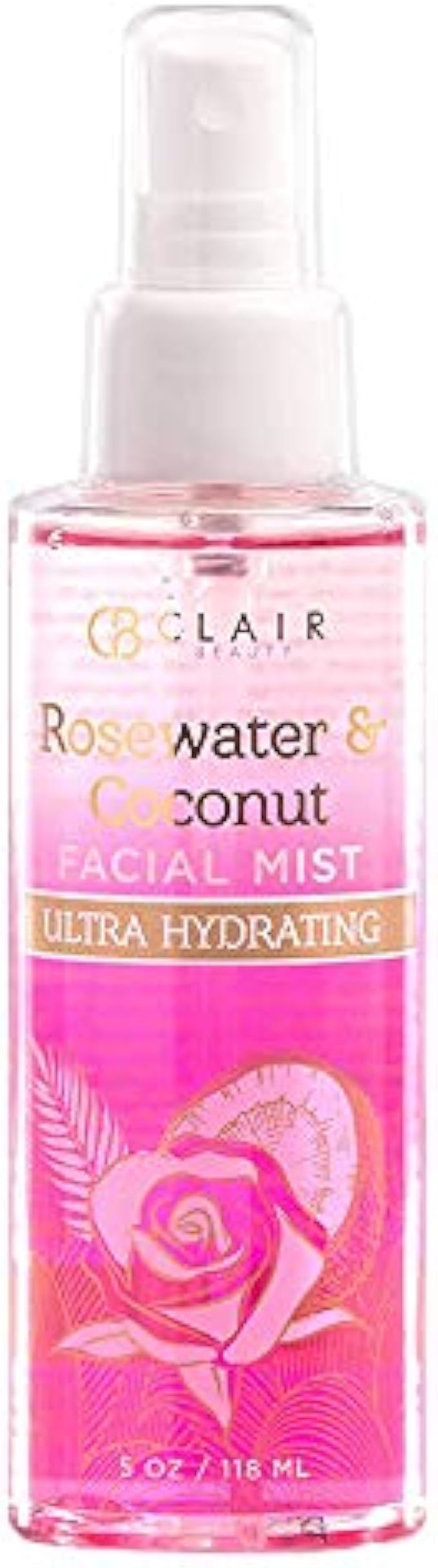 Rose Gold & Hyaluronic Acid Face Mist - Moisturizes & Hydrates Skin & Calms Redness, Balancing & Toning Facial Spray - Cruelty Free Korean Skin Care For All Skin Types
