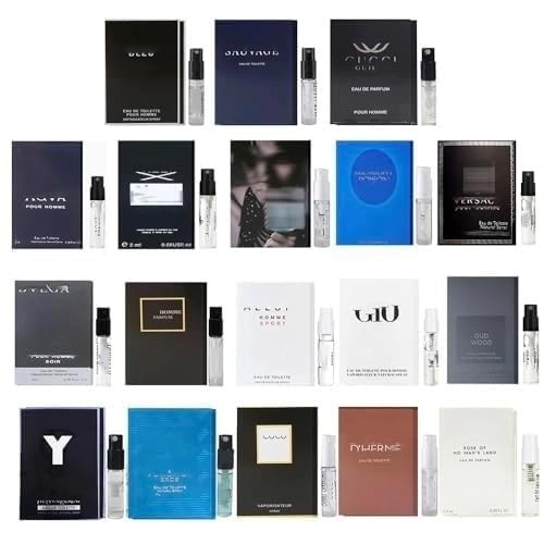 Yerinup Men's Perfume Sampler Set 12pcs Cologne Samples for Men Designer Fragrance Samples Popular Brands Mens Cologne Sampler Sets Travel Friendly Fragrance Gift Set Luxury Scents For Men