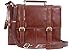 VISCONTI - Cuir Véritable - Cartable à boucle - Besace/Sac Bandoulière/Serviette Cartable Mallette/Sac Business - Pour PC Portable - VT6 BENNET - Marron tanné