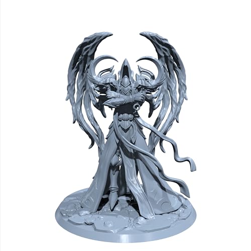 Mikhail, The Winged Reaper | Angel of Death Miniature for Tabletop Games Like D&D and War Gaming| Dungeons and Dragons Mini | RN estudio No Base