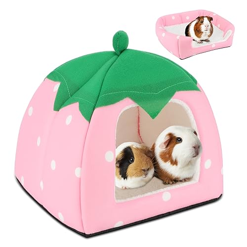 Image of BWOGUE Guinea Pig House Bed Cozy Hamster Cave Large Hideout for Dwarf Rabbits Hedgehog Bearded Dragon Winter Nest Hamster Cage Accessories