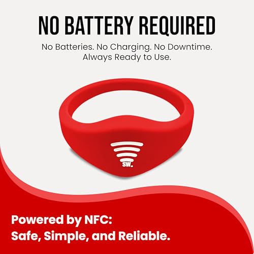Image of Kids ID Bracelet - Fitted NFC Safety Wristband, Slip-On Child ID Band for Emergency Contact Info, Waterproof Silicone, Not GPS, Wear on Wrist or Ankle, Ideal for Theme Parks, Travel & Beaches