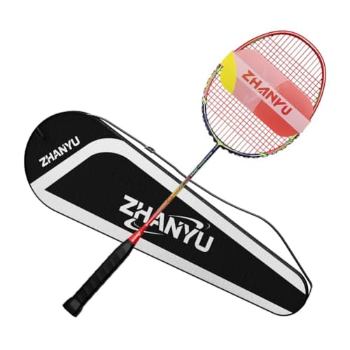 バドミントンラケット バドミントン ラケット 100%炭素繊維 軽量 初心者 練習用 トレーニング ガット張り上げ済 レジャー向け 大人用 子供用 収納バッグ付き