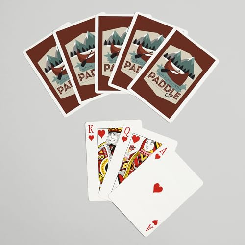 Lantern Press South Bend Indiana Paddle On Naipes Poker miniatura 7