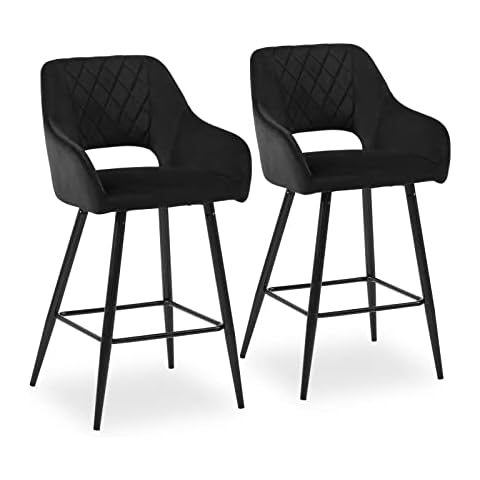 CLIPOP Velvet Bar Stools Set of 2 Cover
