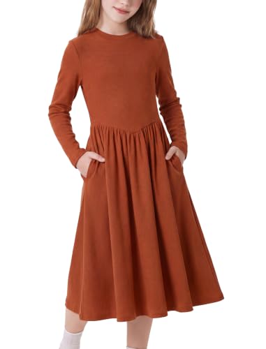 HOZIY Tween Girls Dresses 7-8 Crew Neck Casual Flowy Dress Formal School - image 8