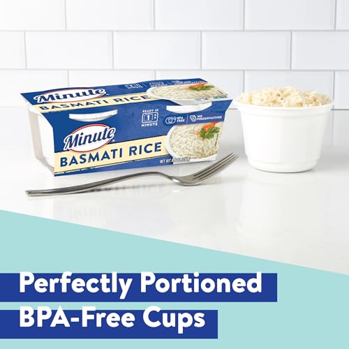 Minute Ready-to-Serve Basmati Rice, Microwavable Rice Cups, 8.8-Ounce Cups (Pack of 8)