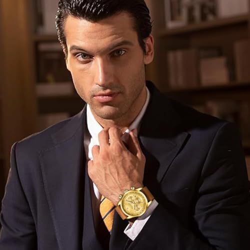 Image of LIGE Mens Roulette Wheel Watches Casino Themed Quartz Analog Watch 3ATM Waterproof Glowing Man Wrist Watches