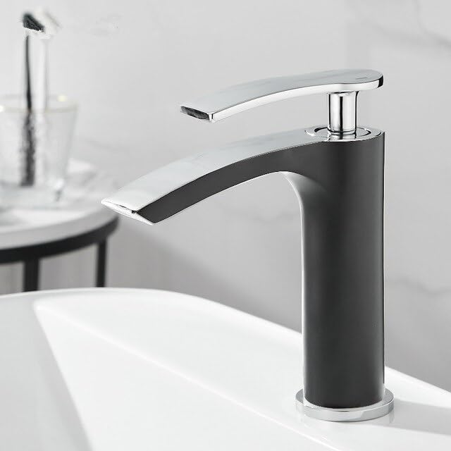 Robinet de salle de bain mitigeur lavabo évier monté sur le pont en laiton durable