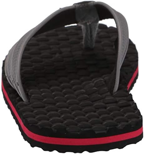 FLOJOS Men's Badlands Flat Sandal, Gray/Black/RED, 11 | Image 2