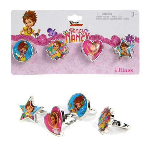 Disney Fancy Nancy 4 On Plastic Rings W/ Printed Art