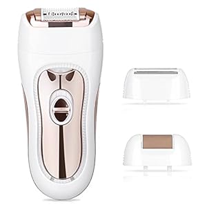 Epilierer Damen, ElectriBrite kabelloser Epilator für langanhaltende Haarentfernung, Epilieren & Rasieren, Epiliergerät Damen mit Led-Licht für Achseln und Bikinizone, Fußpflege, USB-Aufladung