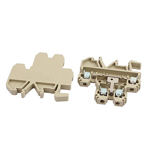 Aexit 2Pcs SEK-4/22 Terminal Block Marrón miniatura 1