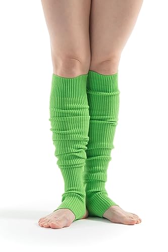 Image of Leg Warmers & Socks for Women's Dance & Yoga - Open Toe & Heel - Eighty's 80s Ribbed Party & Sports Socks