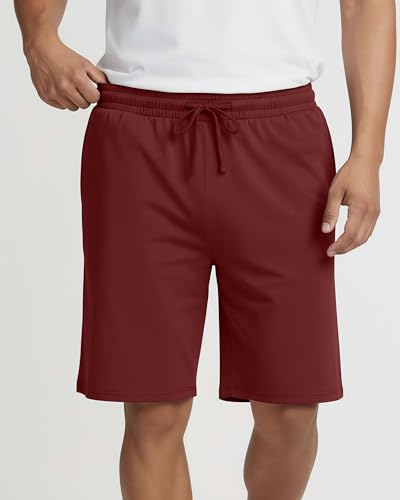 Image of 3 Pack Men's Pajama Shorts Sleep Lounge Casual PJ Comfy Cooling Pockets | Available In Big & Tall, Soft, Stretchy, Breathable, Elastic Waist, Athletic, Gym, Workout, Sweat, Summer, Night, Bottoms