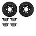 Dynamic Friction Company Rear Brake Rotors-Drilled and Slotted-Black with 5000 Advanced Brake Pads 8502-31133