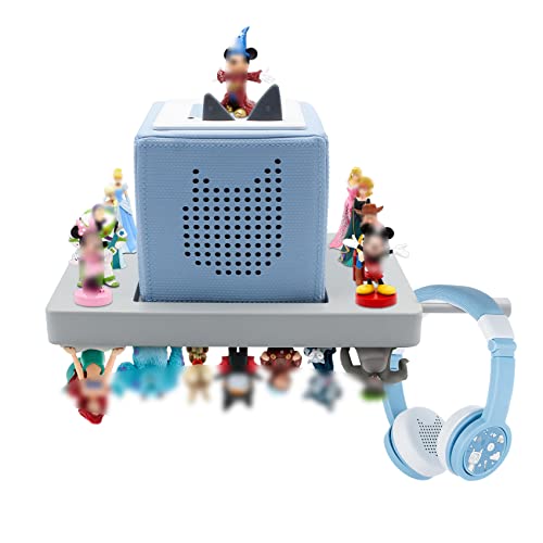 Image of Sun3drucker Floating Shelf for Toniebox 2 and Toniebox 1, Tonies Storage Figures Characters - Wall Mounted Shelf Comaptible with Toniebox Set, Tonie Box Organizer Holder for Children's Room