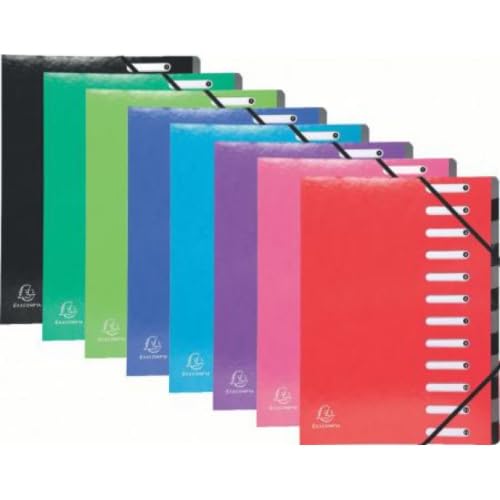 Trieur Harmonika IDERAMA, 12 compartiments, coloris assortis (8) - Lot de 8