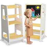 Bey&Co&reg; Tour d&rsquo;Apprentissage/Tour d'Observation Montessori en Bois &ndash; Tour d&rsquo;&Eacute;veil pour Enfant &ndash; 3 Hauteurs R&eacute;glables, Surface Anti-D&eacute;rapante, Pieds Anti-Bascule M&eacute;thode Montessori &ndash; &Agrave; Partir 12 Mois