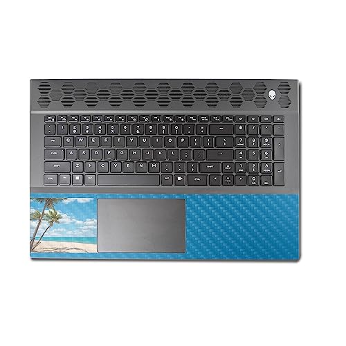 Image of MightySkins Carbon Fiber Skin Compatible with Alienware M18 R1 (2023) Full Wrap Kit - Palm Beach | Protective, Durable Textured Carbon Fiber Finish | Easy to Apply & Change Styles | Made in The USA