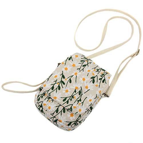 Image of SILKAREA Embroidered Cute Mini Crossbody Bag for Women Small Handbags Wristlet Wallet Bag Cell-phone Pouch Coin Purse