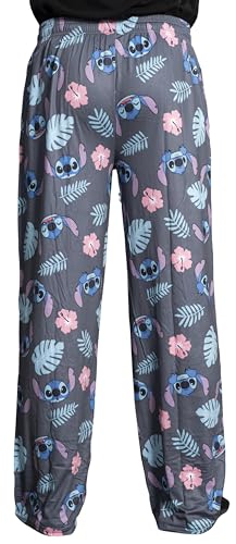 Mad Engine Stitch and Flowers Adult Unisex Christmas Lounge Pants Officially Licensed Sleepwear3