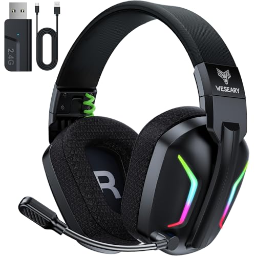 WESEARY WG1 Cascos Gaming Inalambricos, Auriculares Gaming