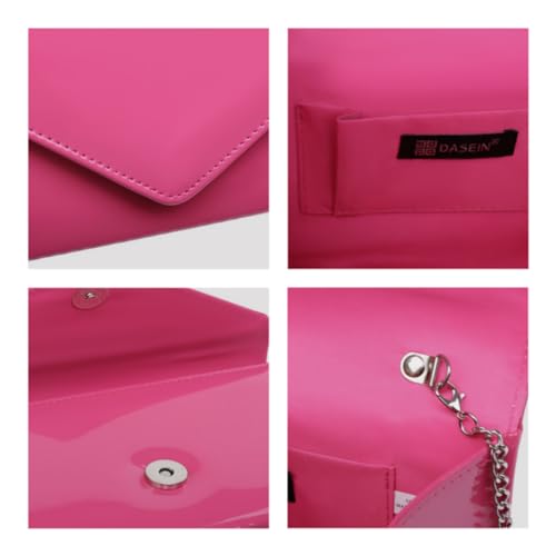 Image of Dasein Women's Vegan Leather Evening Bag Clutch Purse Formal Handbag