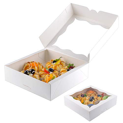 Boxes For Baked Goods. Aoligo 20PCS 9inch Bakery Pie Boxes with Window
