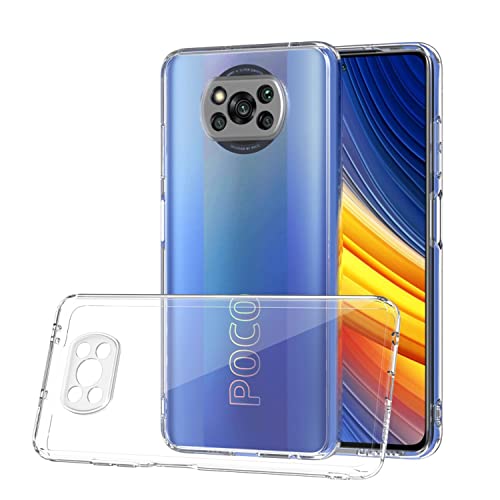 Image of Case Creation Brand - Mobile Cover for Xiaomi Poco X3 Pro (Soft & Flexible Back Case), Transparent