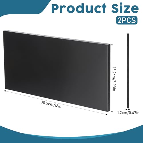 Image of 2 Pcs Hdpe Sheet 1 /2 inch Thick Size 6 inch x 12 inch High Density Polyethylene Board Solid Hard Plastic Block for Machining Home