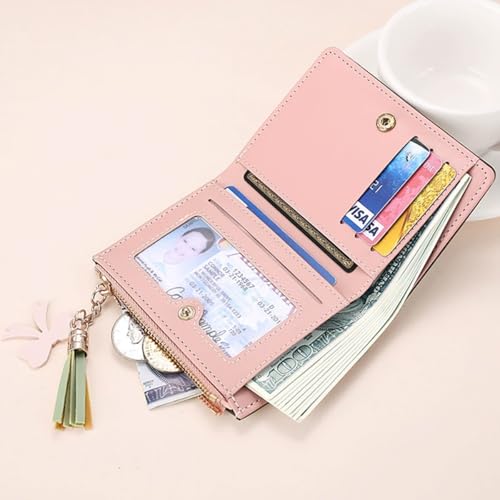 Women's Wallet Coin Purse Bow Fashionable Multi-Card Slot Buckle Zipper Women's Mini Short Wallet4