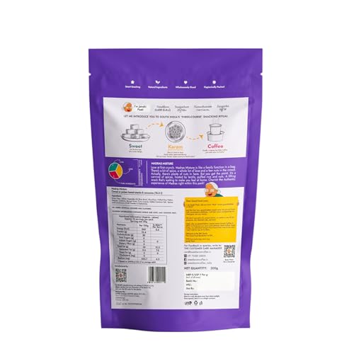 Image of Sweet Karam Coffee Special Madras Mixture - 200grams | No Palm Oil or Preservatives | Authentic South Indian Namkeen Snack | Crispy & Fresh Homemade Taste | Perfect Tea-Time Savory