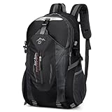 TOKSHOP Mochila Camping Cargueira de 30 Litros Impermeável Reforçada Ergonômica para Trilhas Viagens Alpinismo (Preto)