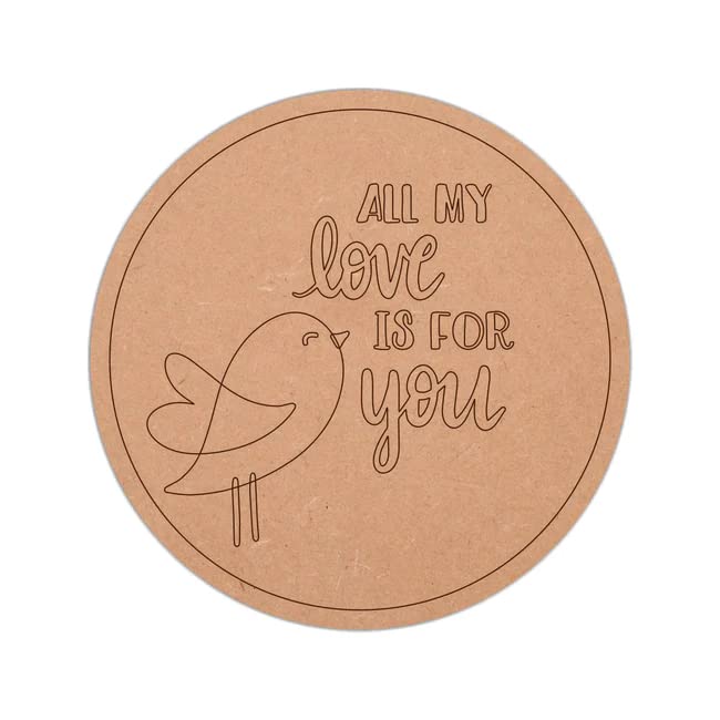 DOTME My All Love is for You Quotes Premarked MDF Wooden Fridge Magnet for Home Craft Art DIY Decor Workers Refrigerator 3 INCH