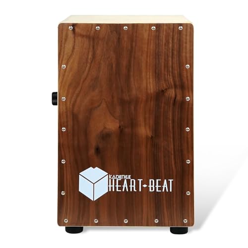 Image of Kadence CL50 Heartbeat Cajon | 40 Adjustable Snare Strands | Maple Body & Walnut Head | Anti-skid Rubber Feet | Includes Learning Course | Brown