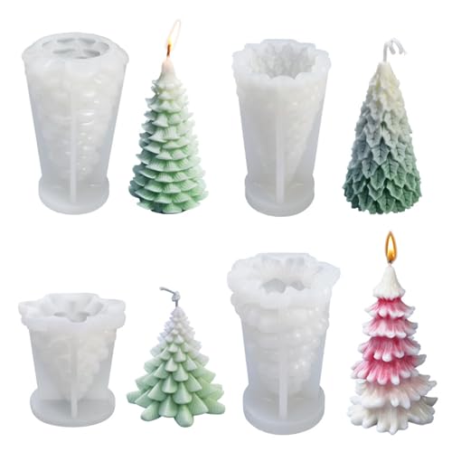 La mejor selección de Arbol molde para comprar hoy. 44 Molde de silicona de Navidad, 4 piezas de vela de árbol de Navidad que fabrican moldes, moldes de velas antiadherentes 3d, molde de resina de artesanía de bricolaje para pastel...