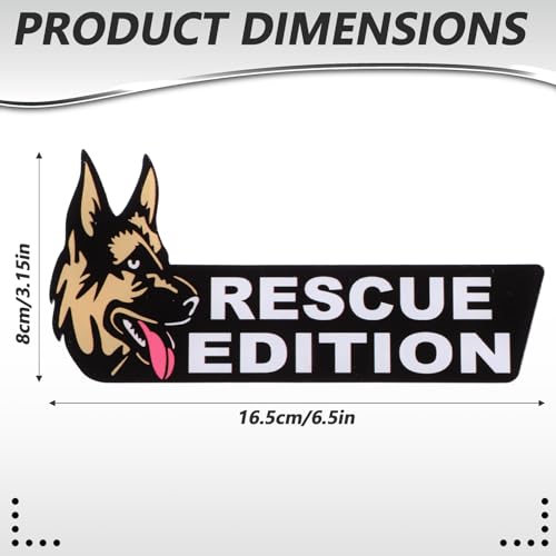 Image of 3D Dog Edition Car Badges, Acrylic Cute Dog Exterior Emblems Badge Laser Cutting Emblem for Car Truck Rv Boat Exterior Decoration(German Shepherd)