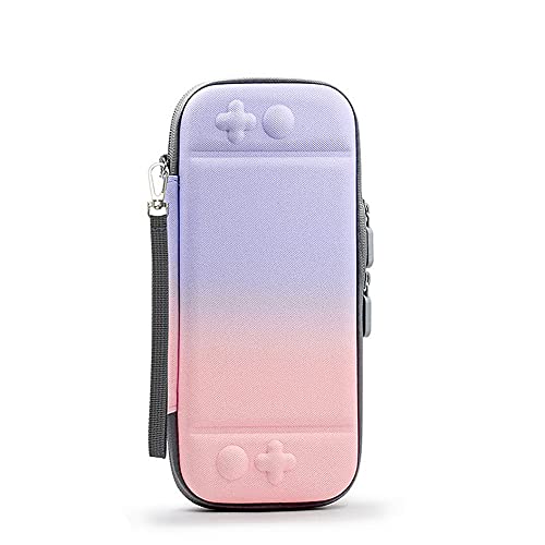Étui de transport pour Nintendo Switch, étui de transport avec 10 cartouches de jeux (dégradé violet rose) Cover
