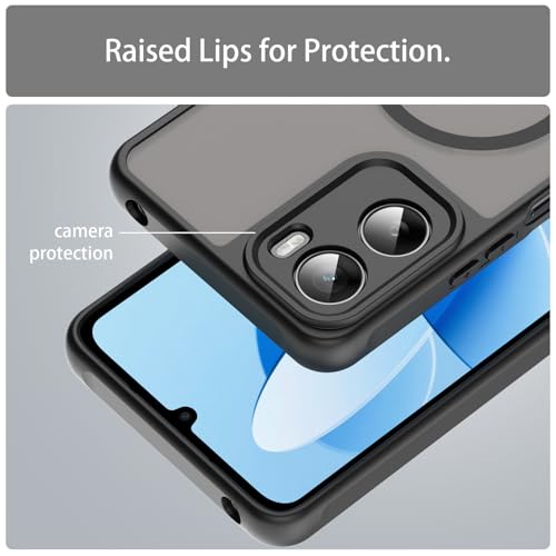 Image of Compatible with Motorola Moto G06 Power Case Cover,Compatible with MagSafe,Anti-Fall,Compatible with Motorola Moto G06 XT2535-1 XT2535-2 XT2535-14 Cell Protective Phone Case Black