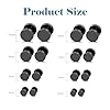 RXKFIGX 8 Paare Edelstahl Schwarze Stud Ohrstecker Set für Herren Frauen, Ohrstecker Schwarz, Schwarz Matt Runde Ohrsteckers Hypoallergen Piercing Ohrringe für Empfindliche Ohren 3-10mm #5
