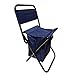 Taburete Mochila Mochila Plegable Taburete PortáTil con Bolsa De Almacenamiento Silla Plegable Multifuncional Taburete De Pesca Plegable Taburete Plegable para Acampar Al Aire Libre Navy,1